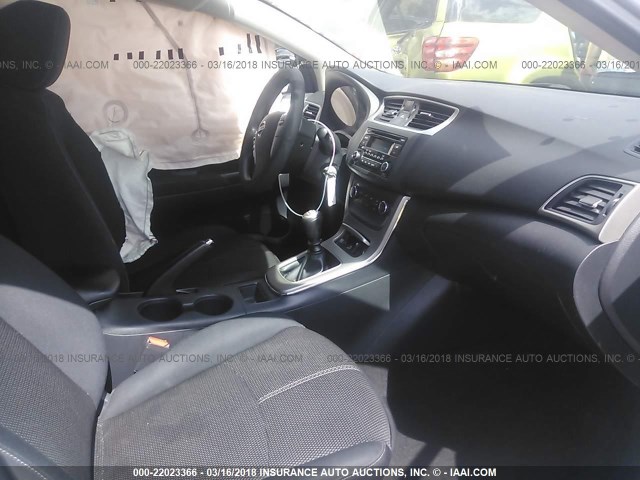 3N1AB7AP0FY256899 - 2015 NISSAN SENTRA S/SV/SR/SL SILVER photo 5