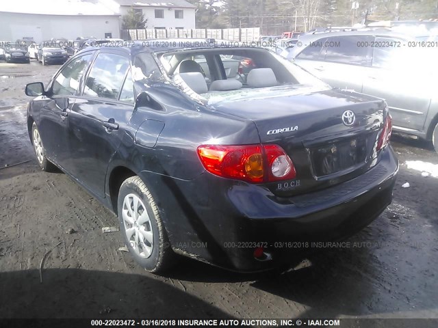 JTDBL40E99J035551 - 2009 TOYOTA COROLLA LE/XLE BLACK photo 3