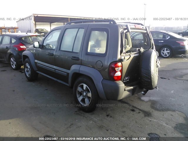 1J4GL48K25W709756 - 2005 JEEP LIBERTY SPORT 绿色 照片 3