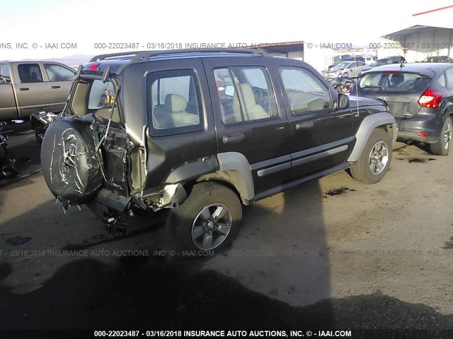 1J4GL48K25W709756 - 2005 JEEP LIBERTY SPORT 绿色 照片 4