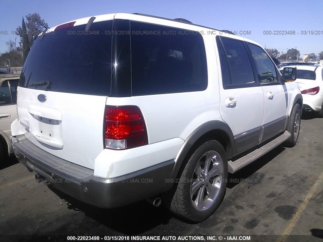 1FMRU17W74LA37056 - 2004 FORD EXPEDITION EDDIE BAUER WHITE photo 4