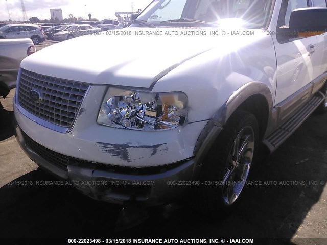 1FMRU17W74LA37056 - 2004 FORD EXPEDITION EDDIE BAUER WHITE photo 6