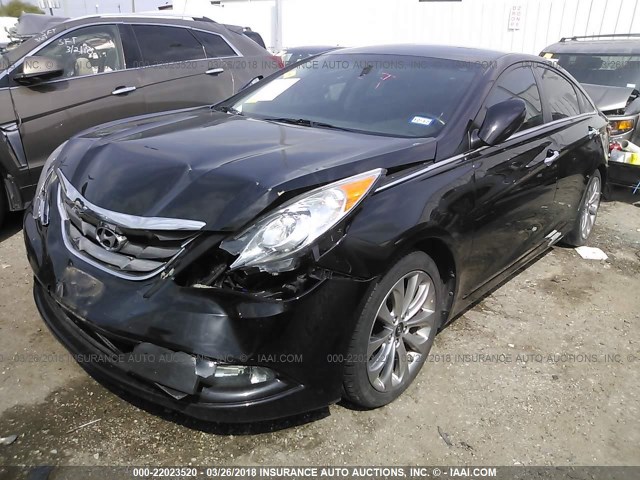 5NPEC4AC6CH351340 - 2012 HYUNDAI SONATA SE/LIMITED BLACK photo 2