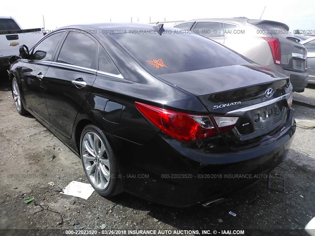 5NPEC4AC6CH351340 - 2012 HYUNDAI SONATA SE/LIMITED BLACK photo 3