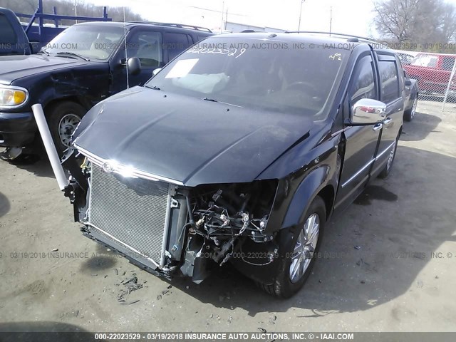 2A8HR64X98R690795 - 2008 CHRYSLER TOWN & COUNTRY LIMITED BLACK photo 2