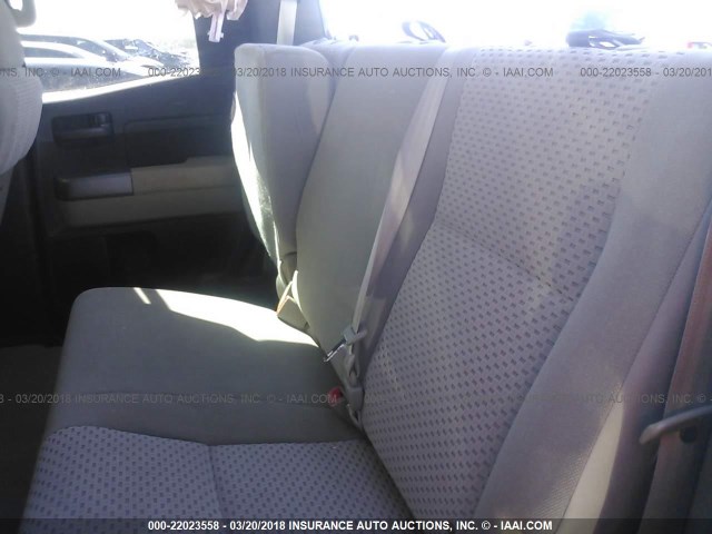 5TFRM5F1XAX004798 - 2010 TOYOTA TUNDRA DOUBLE CAB SR5 WHITE photo 8