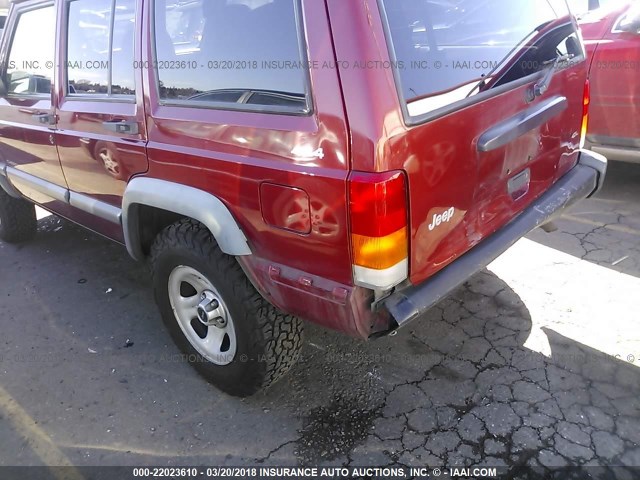 1J4FJ68SXWL217055 - 1998 JEEP CHEROKEE SPORT/CLASSIC ბურგუნდია ფოტო 6