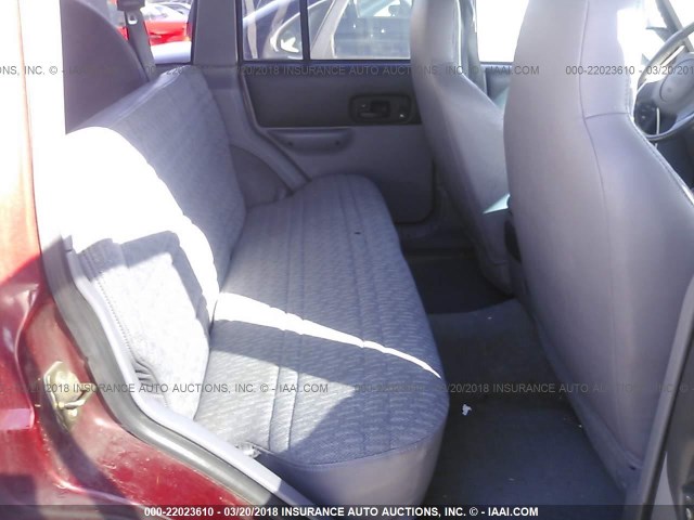 1J4FJ68SXWL217055 - 1998 JEEP CHEROKEE SPORT/CLASSIC ბურგუნდია ფოტო 8