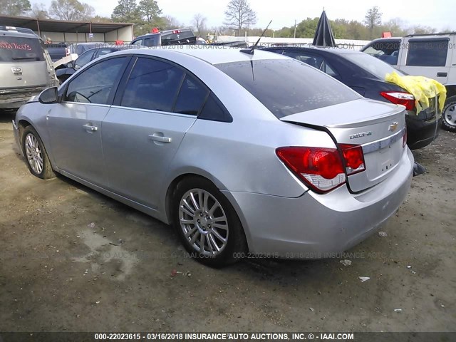 1G1PJ5SC6C7378635 - 2012 CHEVROLET CRUZE ECO SILVER photo 3