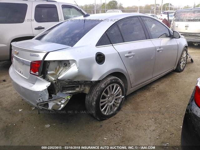 1G1PJ5SC6C7378635 - 2012 CHEVROLET CRUZE ECO SILVER photo 4