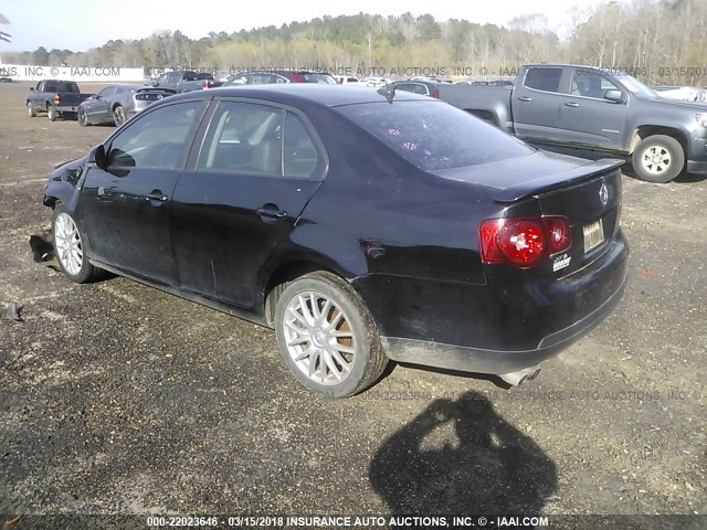 3VWRJ71K38M148596 - 2008 VOLKSWAGEN JETTA WOLFSBURG 黑色 照片 3