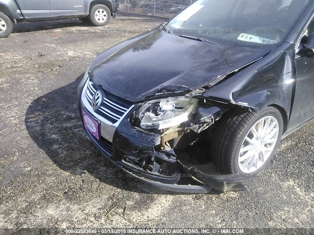3VWRJ71K38M148596 - 2008 VOLKSWAGEN JETTA WOLFSBURG 黑色 照片 6