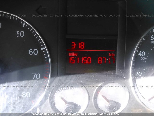 3VWRJ71K38M148596 - 2008 VOLKSWAGEN JETTA WOLFSBURG 黑色 照片 7