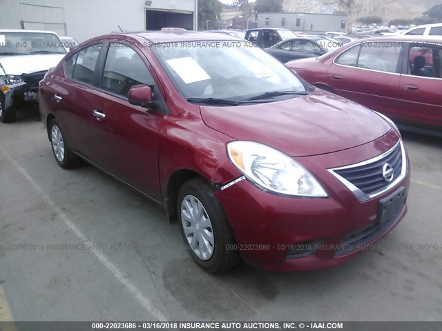 3N1CN7AP0DL862665 - 2013 NISSAN VERSA S/S PLUS/SV/SL RED photo 1