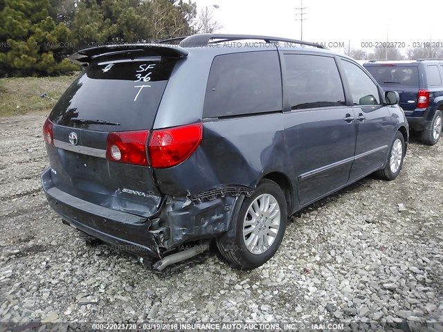 5TDZK22CX8S156804 - 2008 TOYOTA SIENNA XLE/XLE LIMITED Light Blue photo 4