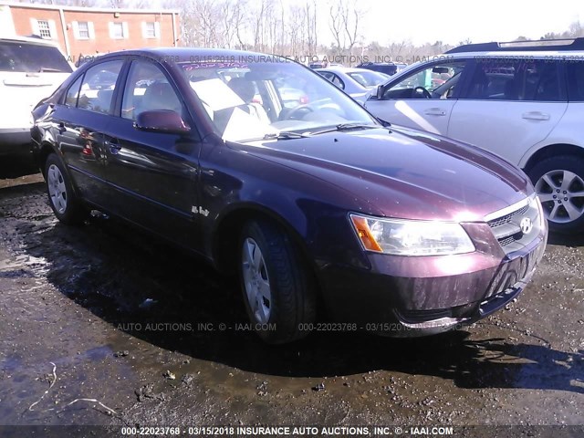 5NPET46C86H101515 - 2006 HYUNDAI SONATA GL MAROON photo 1