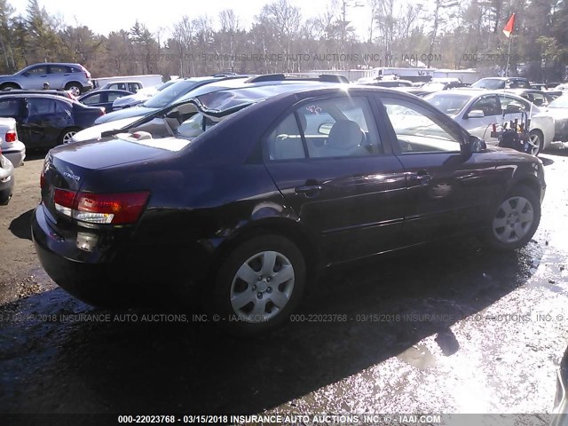 5NPET46C86H101515 - 2006 HYUNDAI SONATA GL MAROON photo 4