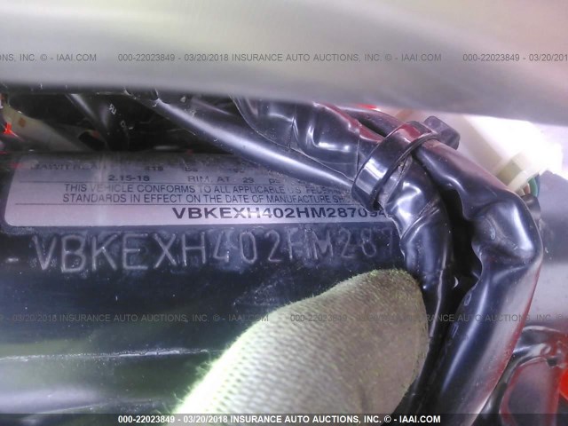 VBKEXH402HM287094 - 2017 KTM 350 EXC-F ORANGE photo 10
