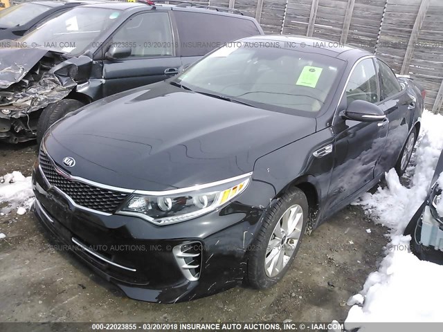 5XXGU4L36HG175203 - 2017 KIA OPTIMA EX BLACK photo 2