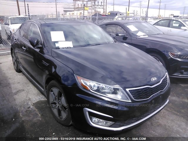 KNAGM4AD9C5034325 - 2012 KIA OPTIMA HYBRID BLACK photo 1