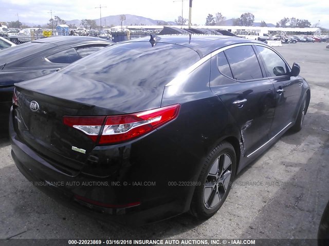 KNAGM4AD9C5034325 - 2012 KIA OPTIMA HYBRID BLACK photo 4