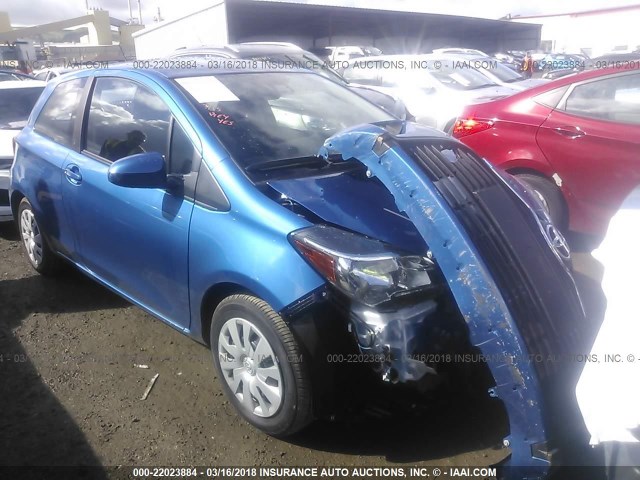 VNKJTUD39HA083710 - 2017 TOYOTA YARIS L/LE BLUE photo 1