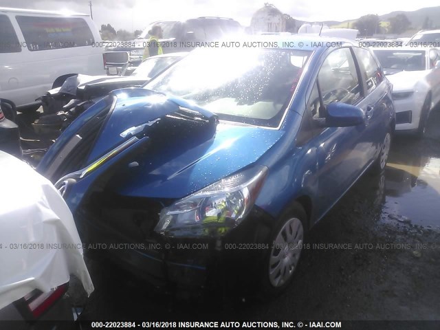 VNKJTUD39HA083710 - 2017 TOYOTA YARIS L/LE BLUE photo 2