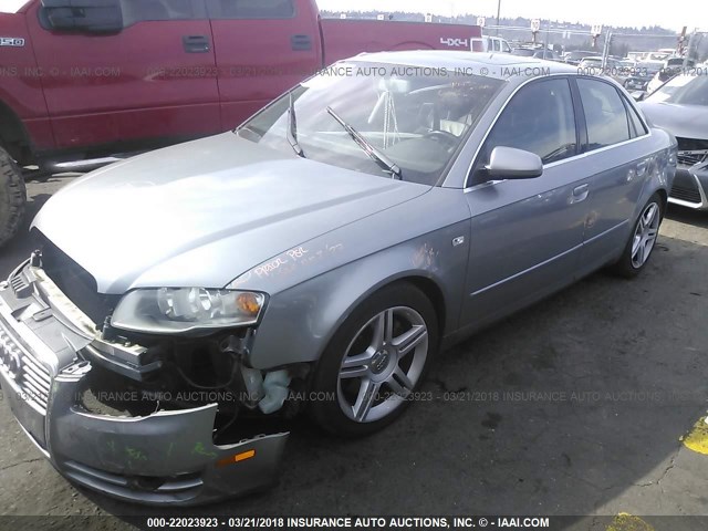 WAUDF78E97A108093 - 2007 AUDI A4 2.0T QUATTRO SILVER photo 2