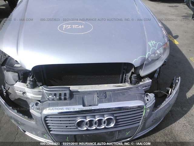 WAUDF78E97A108093 - 2007 AUDI A4 2.0T QUATTRO SILVER photo 6