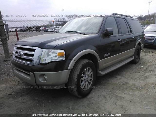 1FMFK17597LA69530 - 2007 FORD EXPEDITION EL EDDIE BAUER GRAY photo 2