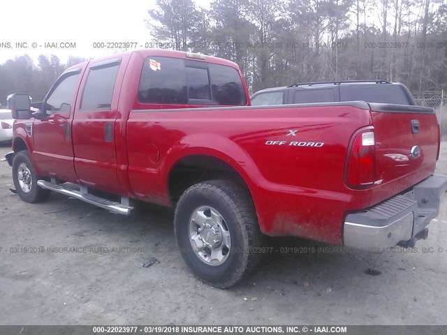 1FTSW21R58EA89577 - 2008 FORD F250 SUPER DUTY RED photo 3