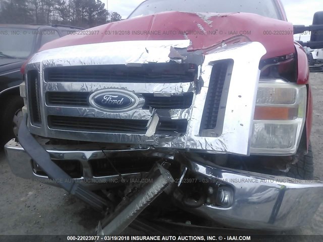 1FTSW21R58EA89577 - 2008 FORD F250 SUPER DUTY RED photo 6