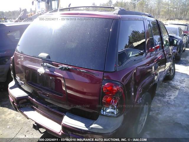 1GNDT13S162343836 - 2006 CHEVROLET TRAILBLAZER LS/LT RED photo 4