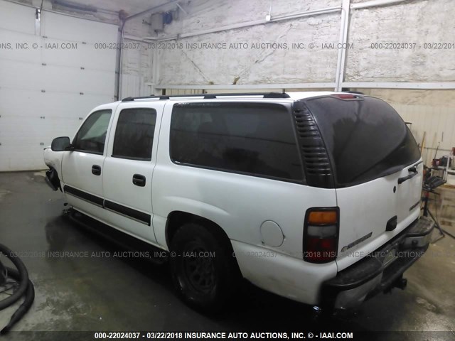 1GNFK16Z63J333325 - 2003 CHEVROLET SUBURBAN K1500 WHITE photo 3