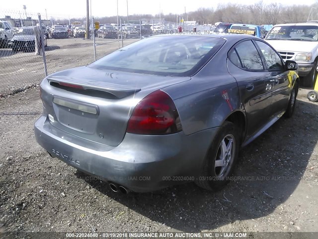 2G2WS522841216676 - 2004 PONTIAC GRAND PRIX GT2 GRAY photo 4