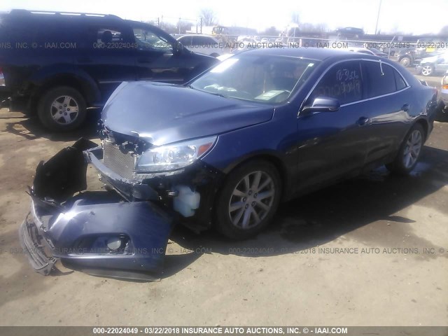 1G11E5SL9EF123450 - 2014 CHEVROLET MALIBU 2LT BLUE photo 2