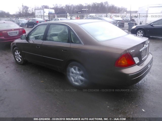 4T1BF28B3YU042509 - 2000 TOYOTA AVALON XL/XLS BROWN photo 3