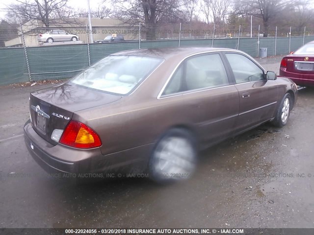 4T1BF28B3YU042509 - 2000 TOYOTA AVALON XL/XLS BROWN photo 4