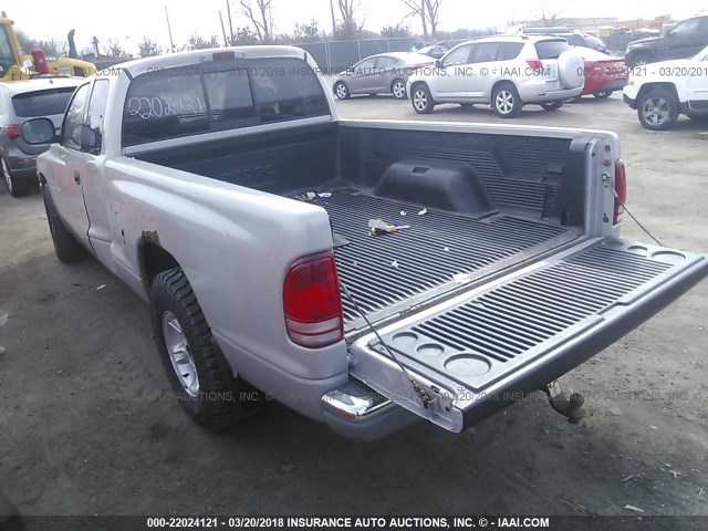 1B7GL22YXWS629024 - 1998 DODGE DAKOTA SILVER photo 3