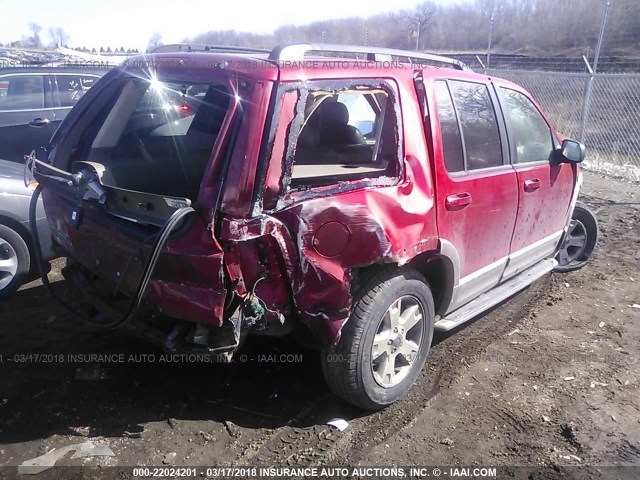 1FMZU74K53ZA30221 - 2003 FORD EXPLORER EDDIE BAUER RED photo 4