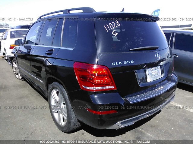 WDCGG5HB1FG437206 - 2015 MERCEDES-BENZ GLK 350 BLACK photo 3