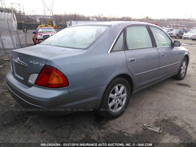 4T1BF28B01U181163 - 2001 TOYOTA AVALON XL/XLS GRAY photo 4