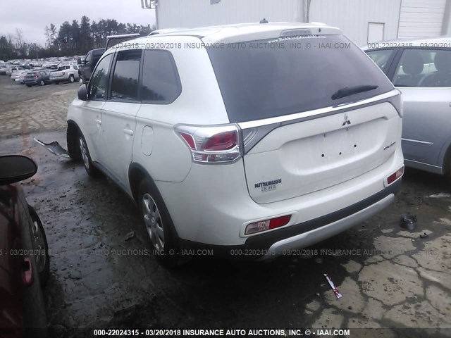 JA4AD2A38FZ007810 - 2015 MITSUBISHI OUTLANDER ES 白色 照片 3