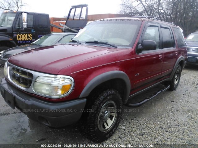 1FMZU72X8YZB84377 - 2000 FORD EXPLORER XLS RED photo 2