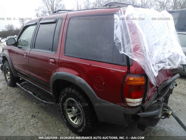 1FMZU72X8YZB84377 - 2000 FORD EXPLORER XLS RED photo 3