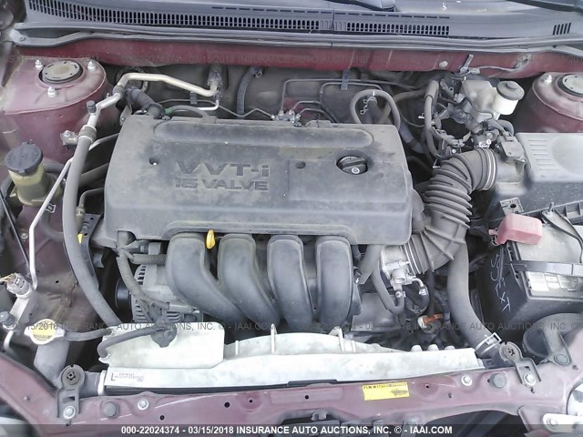 1NXBR32E18Z968813 - 2008 TOYOTA COROLLA CE/LE/S RED photo 10