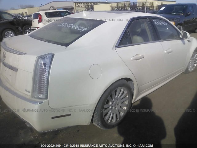 1G6DS5EV8A0145997 - 2010 CADILLAC CTS PREMIUM COLLECTION WHITE photo 4