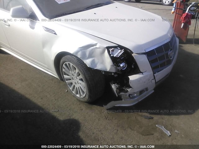 1G6DS5EV8A0145997 - 2010 CADILLAC CTS PREMIUM COLLECTION WHITE photo 6