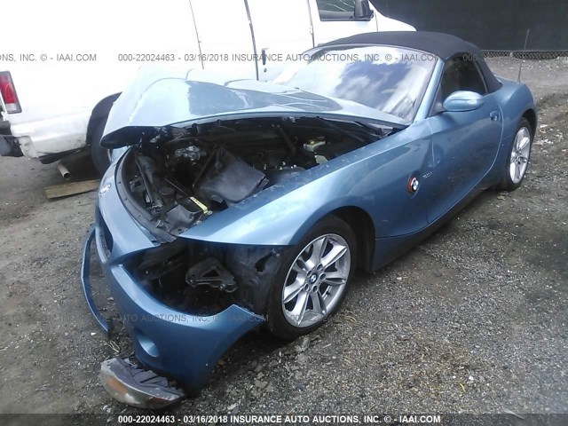 4USBT53453LU05022 - 2003 BMW Z4 3.0 BLUE photo 2