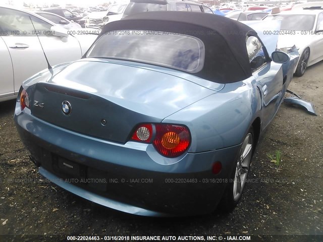 4USBT53453LU05022 - 2003 BMW Z4 3.0 BLUE photo 4